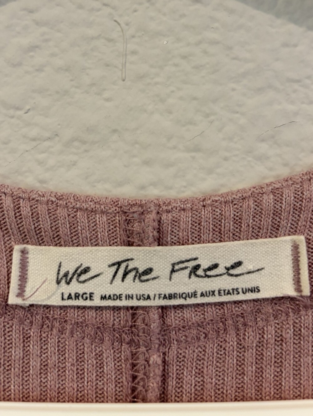 We The Free By Free People Pink Ribbed Button Up Cardigan Duster Sweater Size L - Picture 3 of 3